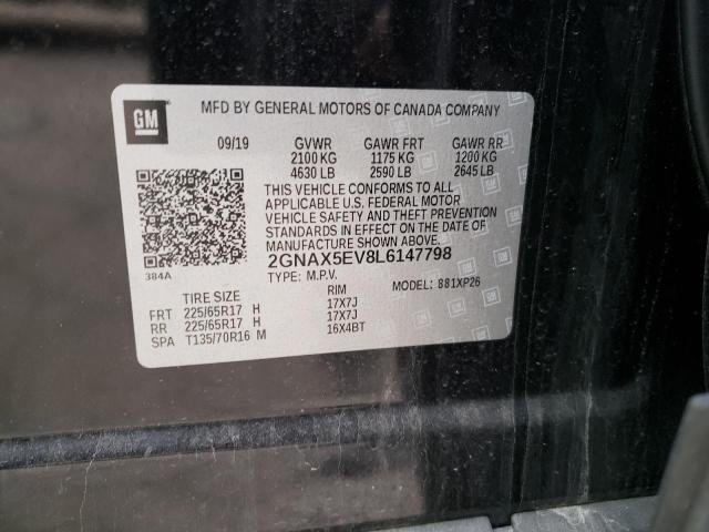 Photo 14 from auction – 2020 CHEVROLET EQUINOX with VIN 2GNAX5EV8L6147798