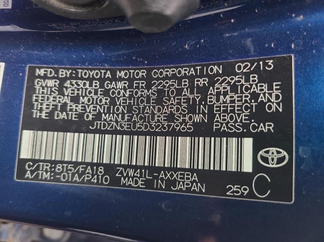 Photo 10 from auction – 2013 TOYOTA PRIUS V with VIN JTDZN3EU5D3237965