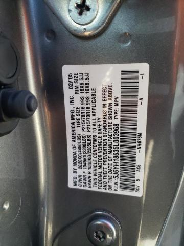 Photo 14 from auction – 2005 HONDA ELEMENT EX with VIN 5J6YH18635L003968