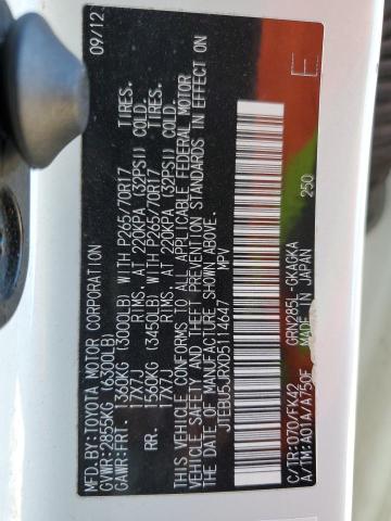 Photo 14 from auction – 2013 TOYOTA 4RUNNER SR with VIN JTEBU5JRXD5114647