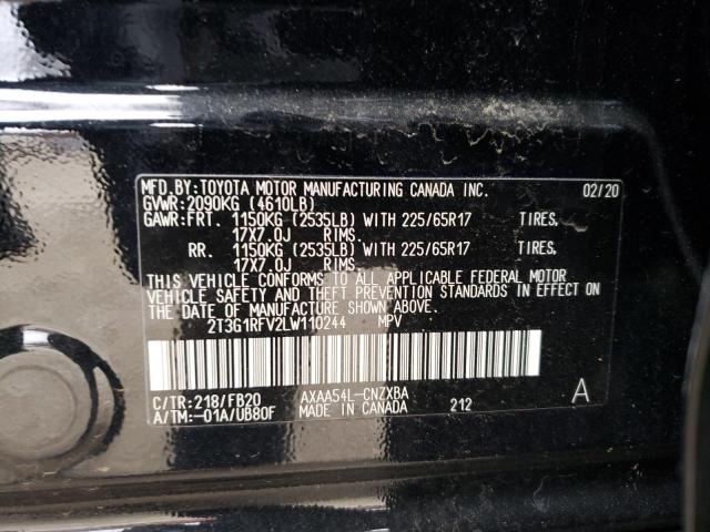 Photo 14 from auction – 2020 TOYOTA RAV4 LE with VIN 2T3G1RFV2LW110244