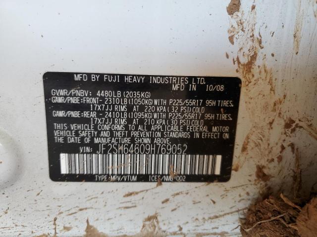 Photo 14 from auction – 2009 SUBARU FORESTER 2 with VIN JF2SH64609H769052