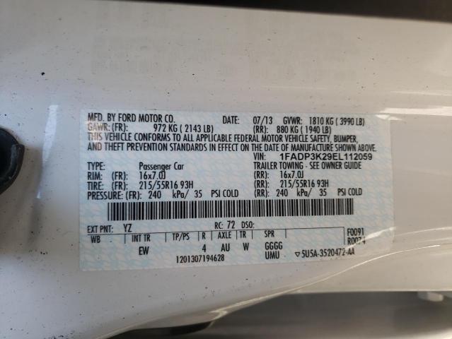 Photo 14 from auction – 2014 FORD FOCUS SE with VIN 1FADP3K29EL112059