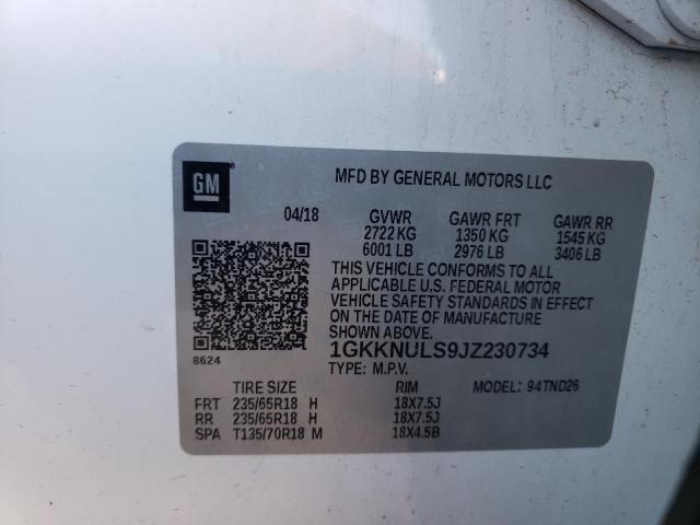Photo 14 from auction – 2018 GMC ACADIA SLT with VIN 1GKKNULS9JZ230734