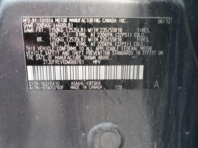 Photo 14 from auction – 2013 TOYOTA RAV4 LIMIT with VIN 2T3DFREVXDW066761