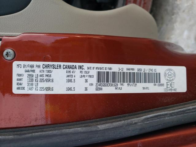 Photo 14 from auction – 2012 DODGE GRAND CARA with VIN 2C4RDGBG9CR301620