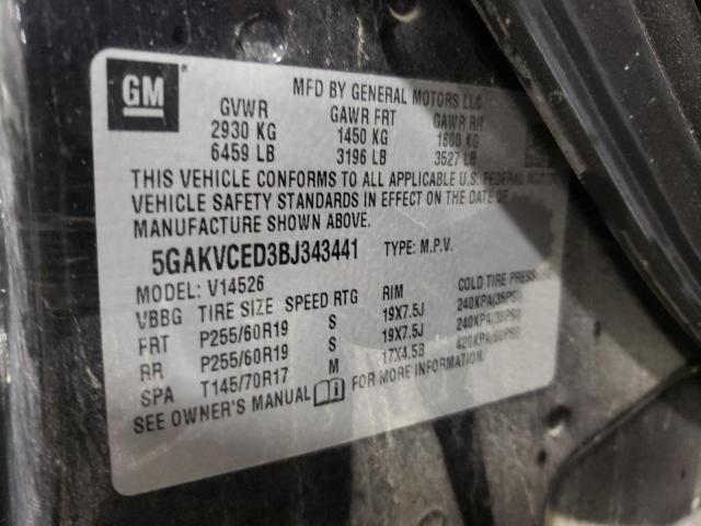 Photo 14 from auction – 2011 BUICK ENCLAVE CX with VIN 5GAKVCED3BJ343441