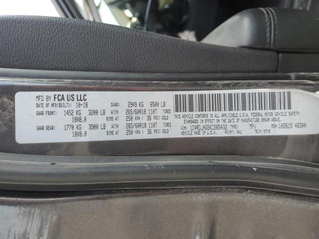 Photo 14 from auction – 2019 DODGE DURANGO SX with VIN 1C4RDJAG5KC585432