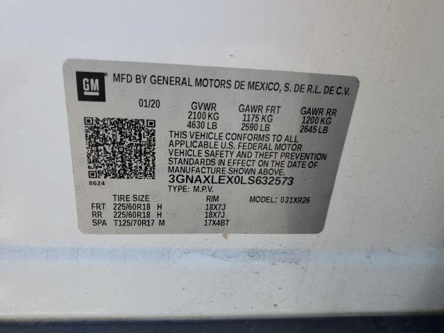 Photo 14 from auction – 2020 CHEVROLET EQUINOX LT with VIN 3GNAXLEX0LS632573