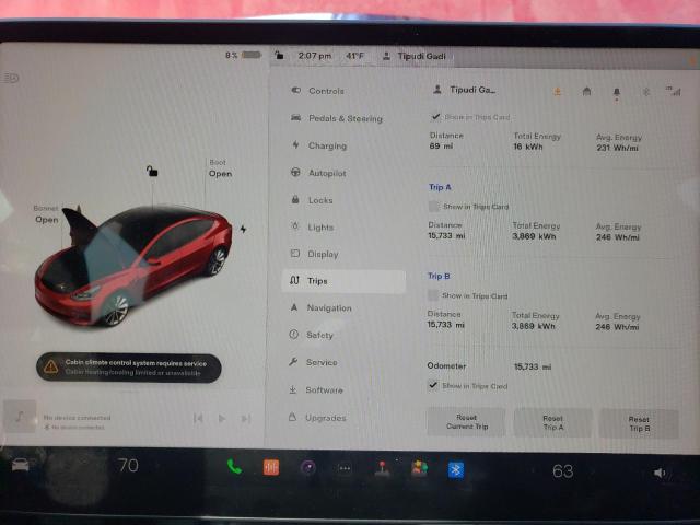 Photo 9 from auction – 2022 TESLA MODEL 3 with VIN 5YJ3E1EA1NF290375
