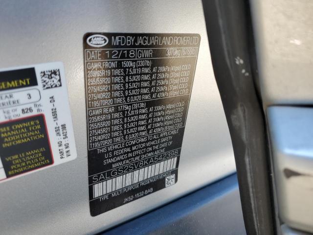 Zdjęcie 14 z aukcji – 2019 LAND ROVER RANGE ROVE z VIN SALGS2SV8KA542398