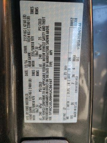 Photo 14 from auction – 2017 FORD ESCAPE TIT with VIN 1FMCU0J99HUC56197