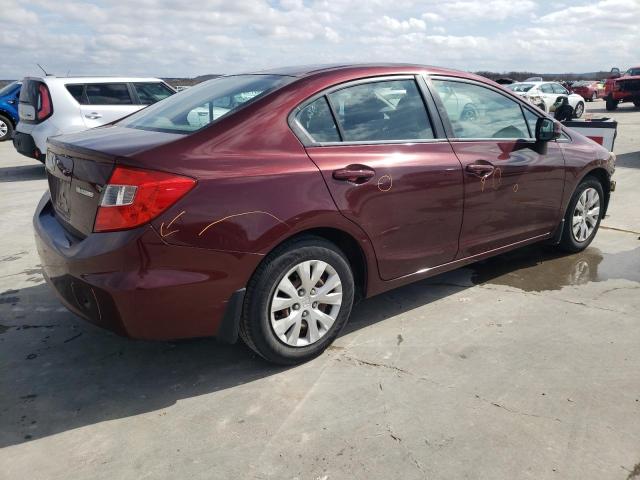 Photo 3 from auction – 2012 HONDA CIVIC LX with VIN 19XFB2F54CE104425