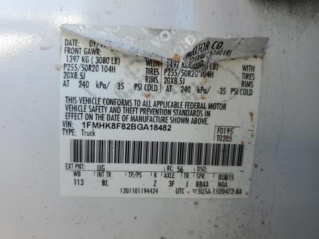 Photo 14 from auction – 2011 FORD EXPLORER L with VIN 1FMHK8F82BGA18482
