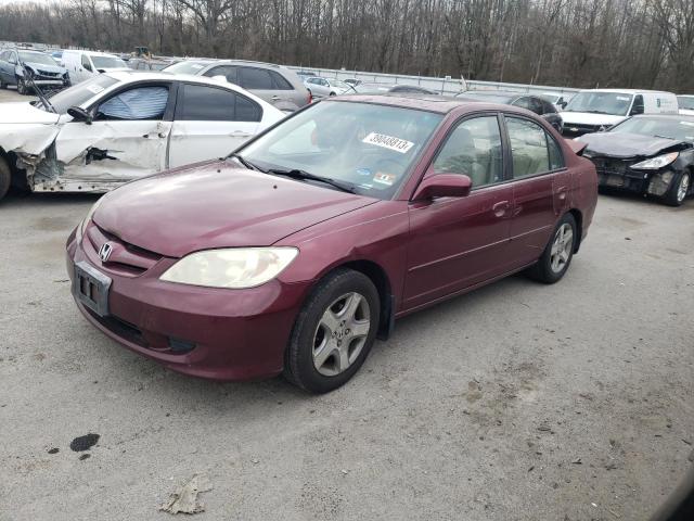 HONDA CIVIC EX 2004 with VIN 2HGES26724H537553 - Photo from auction