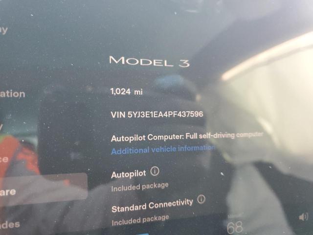 Photo 9 from auction – 2023 TESLA MODEL 3 with VIN 5YJ3E1EA4PF437596