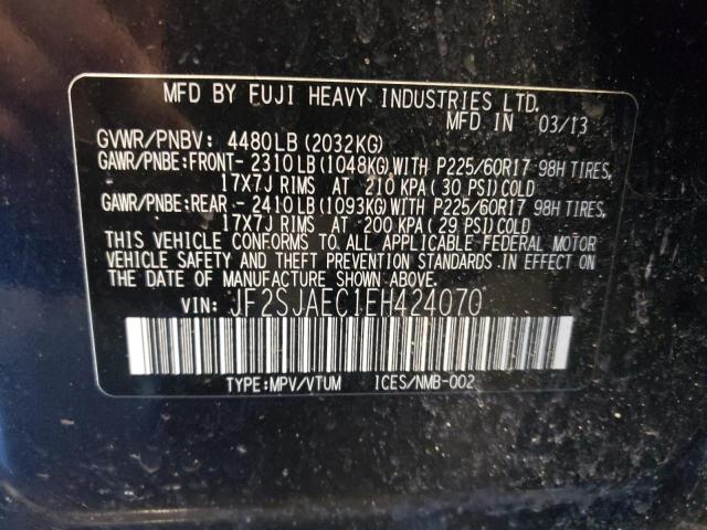 Photo 14 from auction – 2014 SUBARU FORESTER 2 with VIN JF2SJAEC1EH424070