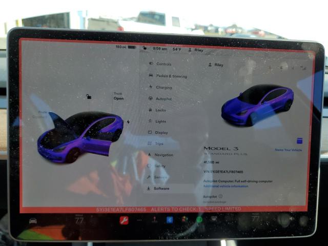 Photo 9 from auction – 2020 TESLA MODEL 3 with VIN 5YJ3E1EA7LF807465
