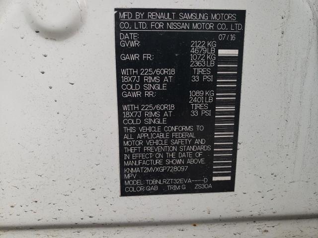 Photo 14 from auction – 2016 NISSAN ROGUE S with VIN KNMAT2MVXGP728097