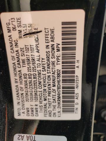 Photo 14 from auction – 2013 HONDA CR-V EXL with VIN 2HKRM4H78DH678802