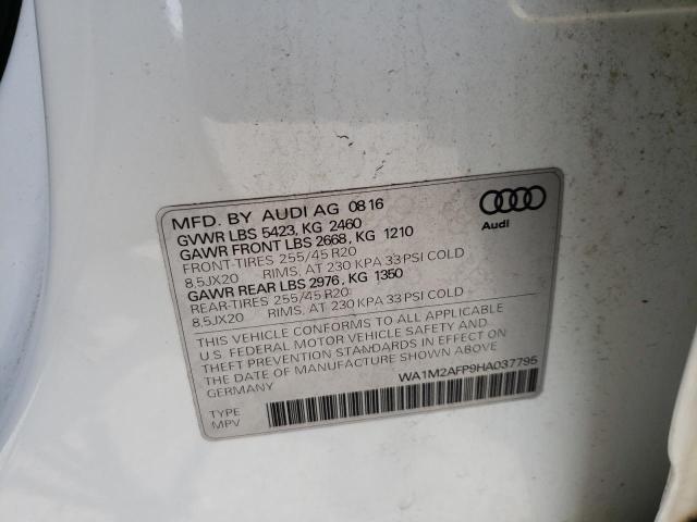 Photo 14 from auction – 2017 AUDI Q5 PREMIUM with VIN WA1M2AFP9HA037795