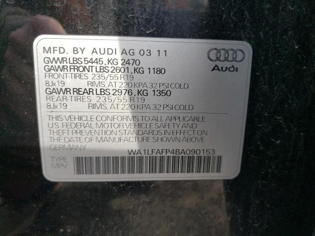 Photo 14 from auction – 2011 AUDI Q5 PREMIUM with VIN WA1LFAFP4BA090153