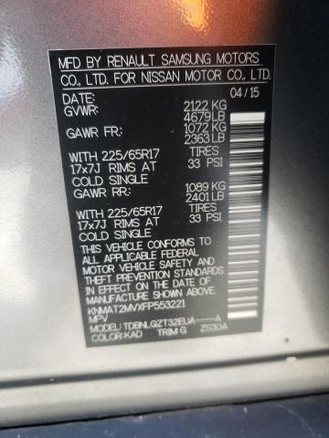 Photo 14 from auction – 2015 NISSAN ROGUE S with VIN KNMAT2MVXFP553221