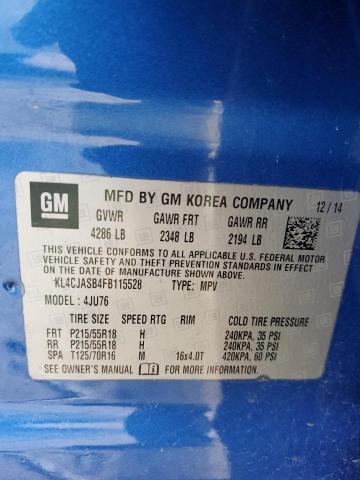 Photo 14 from auction – 2015 BUICK ENCORE with VIN KL4CJASB4FB115528