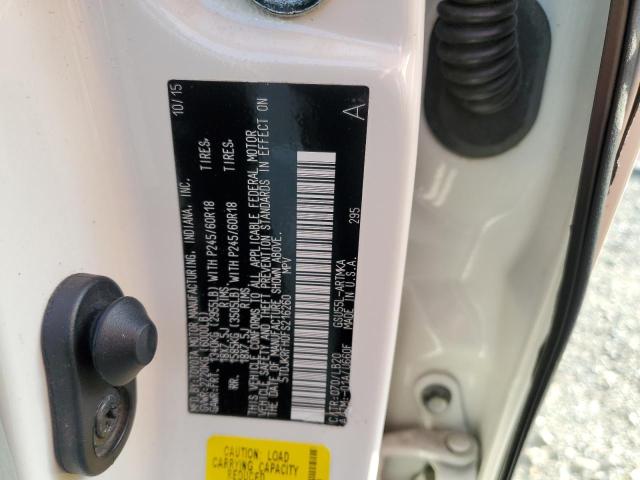 Photo 14 from auction – 2015 TOYOTA HIGHLANDER with VIN 5TDJKRFH0FS216260