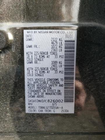 Photo 14 from auction – 2015 NISSAN ROGUE S with VIN 5N1AT2MV1FC826002