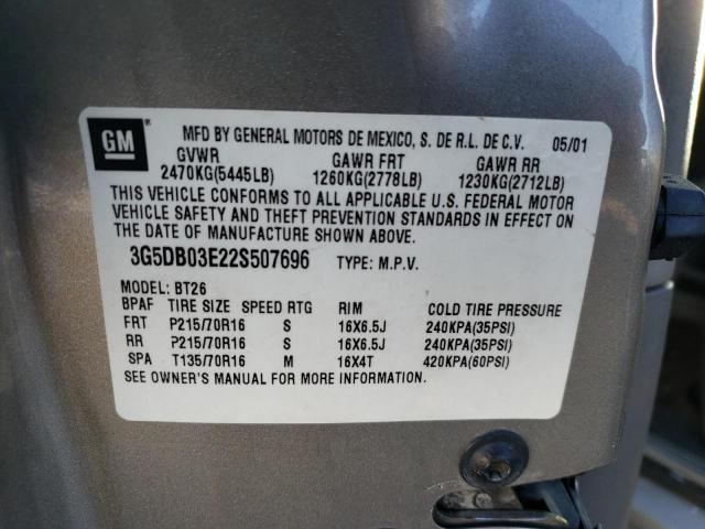 Photo 14 from auction – 2002 BUICK RENDEZVOUS with VIN 3G5DB03E22S507696