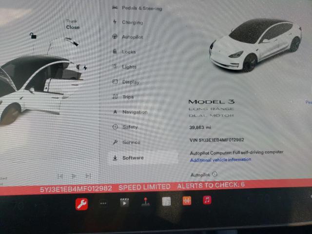 Photo 9 from auction – 2021 TESLA MODEL 3 with VIN 5YJ3E1EB4MF012982