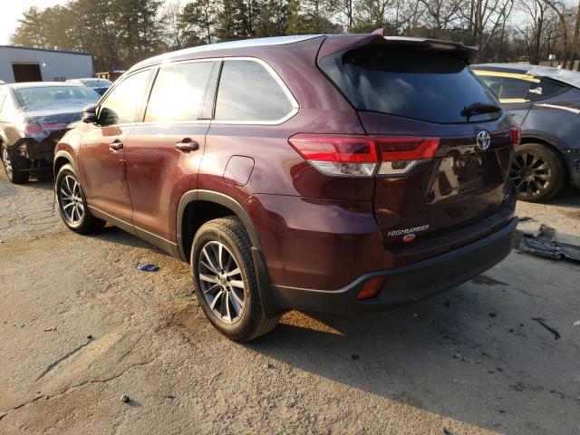 Photo 2 from auction – 2019 TOYOTA HIGHLANDER with VIN 5TDKZRFH1KS292189
