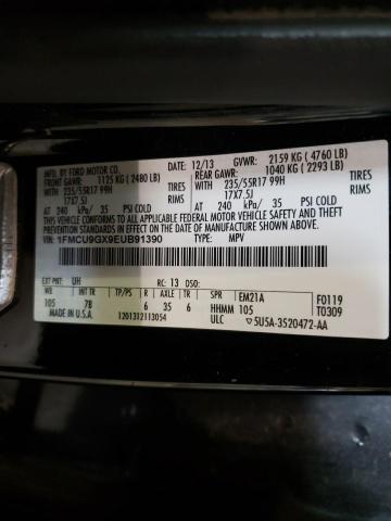Photo 14 from auction – 2014 FORD ESCAPE SE with VIN 1FMCU9GX9EUB91390