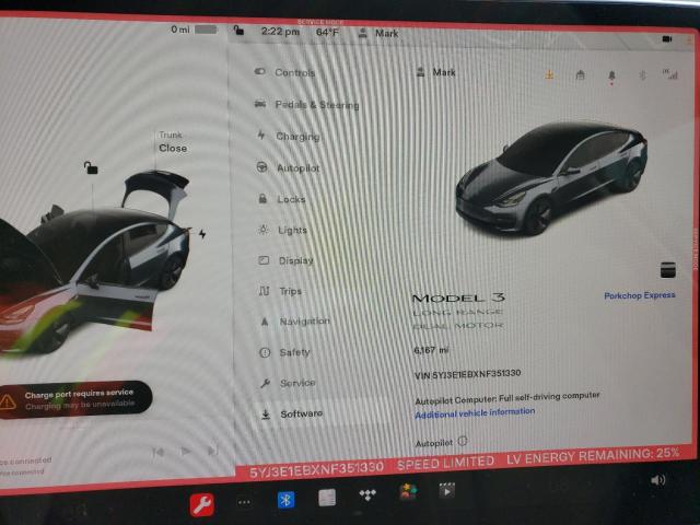 Photo 9 from auction – 2022 TESLA MODEL 3 with VIN 5YJ3E1EBXNF351330