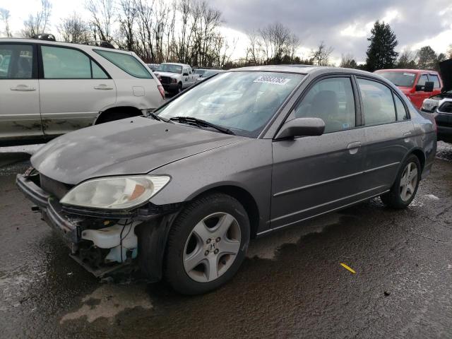 HONDA CIVIC EX 2004 with VIN 2HGES26894H580764 - Photo from auction