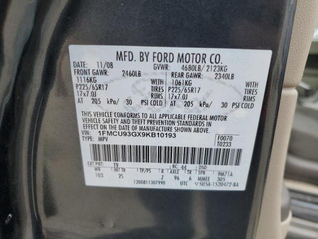 Photo 14 from auction – 2009 FORD ESCAPE XLT with VIN 1FMCU93GX9KB10193