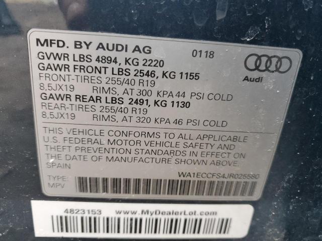 Photo 14 from auction – 2018 AUDI Q3 PREMIUM with VIN WA1ECCFS4JR025580