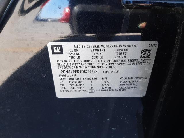 Photo 14 from auction – 2013 CHEVROLET EQUINOX LT with VIN 2GNALPEK1D6290428