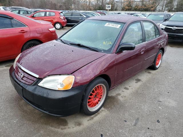 Photo 1 from auction – 2002 HONDA CIVIC LX with VIN 2HGES16522H600754