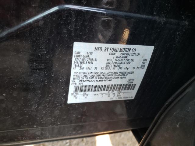 Photo 14 from auction – 2020 FORD EDGE SEL with VIN 2FMPK3J91LBB48048
