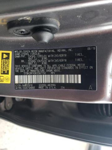 Photo 14 from auction – 2019 TOYOTA HIGHLANDER with VIN 5TDKZRFH2KS567150