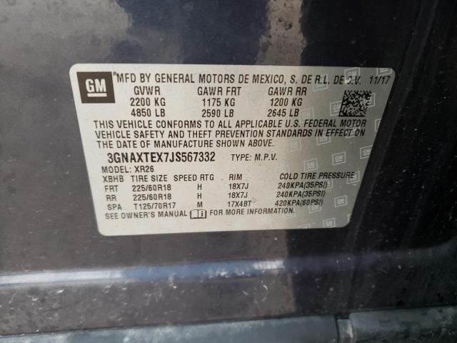 Photo 14 from auction – 2018 CHEVROLET EQUINOX LT with VIN 3GNAXTEX7JS567332