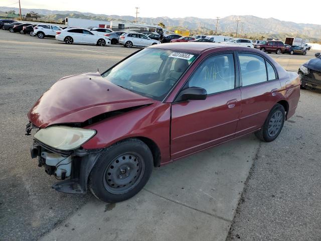 HONDA CIVIC LX 2004 with VIN 2HGES16514H521501 - Photo from auction