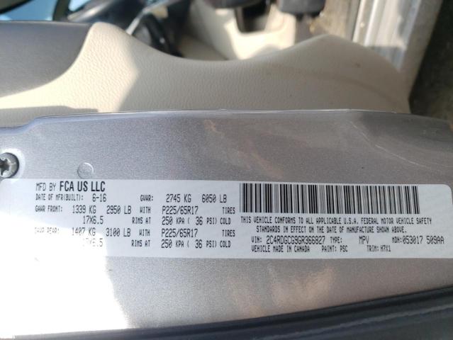Фото 14 с аукциона – 2016 DODGE GRAND CARA с VIN 2C4RDGCG9GR366827