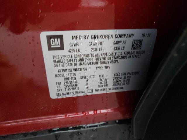 Photo 14 from auction – 2022 CHEVROLET TRAILBLAZE with VIN KL79MTSL7NB139796