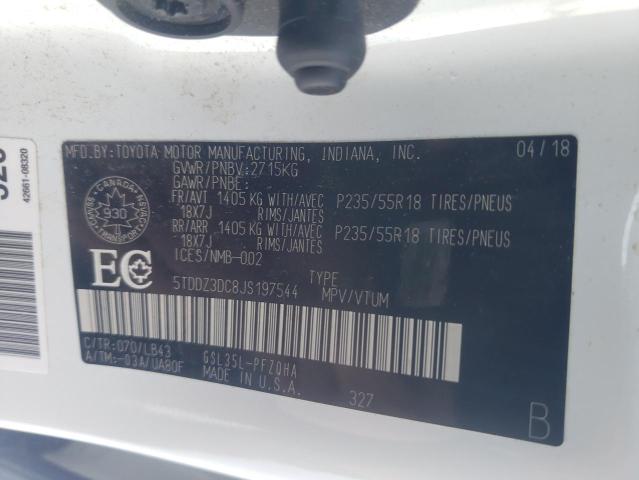 Photo 14 from auction – 2018 TOYOTA SIENNA XLE with VIN 5TDDZ3DC8JS197544