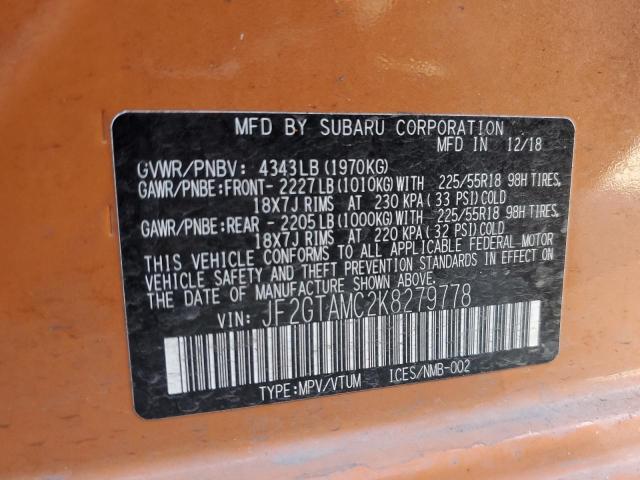 Photo 14 from auction – 2019 SUBARU CROSSTREK with VIN JF2GTAMC2K8279778