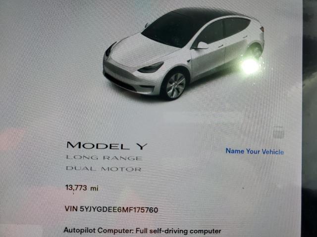 Photo 9 from auction – 2021 TESLA MODEL Y with VIN 5YJYGDEE6MF175760