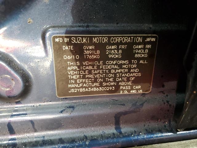 Photo 14 from auction – 2011 SUZUKI SX4 with VIN JS2YB5A34B6300293